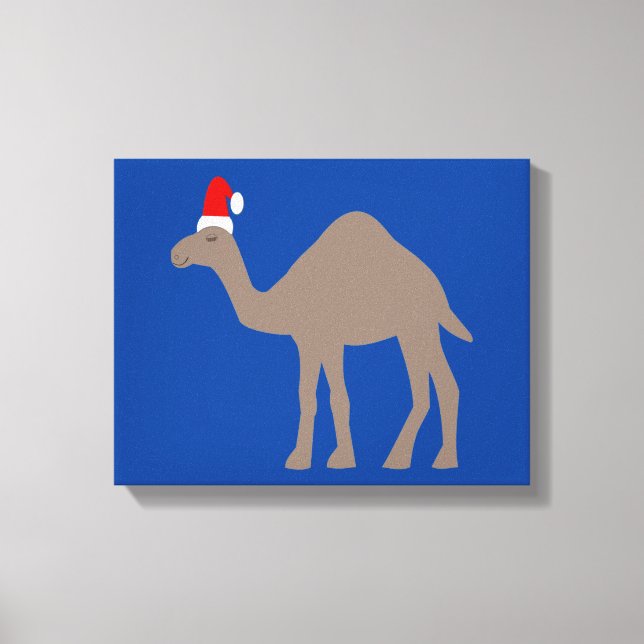 Cute Christmas Camel Canvas Print (Front)