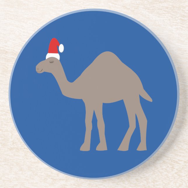 Cute Christmas Camel Coaster (Front)