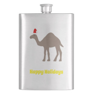 Cute Christmas Camel Custom Hip Flask