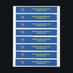 Cute Christmas Camel Custom Wraparound Address Label<br><div class="desc">This awesome sheet of wraparound labels features a digital art image of a cute sandy brown coloured Dromedary Camel with beautiful long eyelashes and a single hump on its back. The camel is dressed ready for celebrating Christmas with a red and white Santa hat on its head. The camel features...</div>
