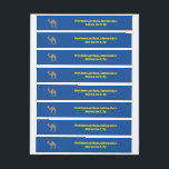 Cute Christmas Camel Custom Wraparound Address Label<br><div class="desc">This awesome sheet of wraparound labels features a digital art image of a cute sandy brown coloured Dromedary Camel with beautiful long eyelashes and a single hump on its back. The camel is dressed ready for celebrating Christmas with a red and white Santa hat on its head. The camel features...</div>