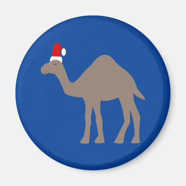 Cute Christmas Camel Magnet (Front)