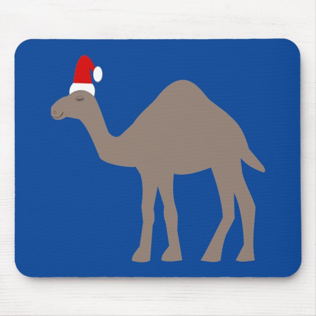 Cute Christmas Camel Mouse Pad (Front)