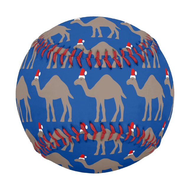 Cute Christmas Camel Patterned Baseball (Front)