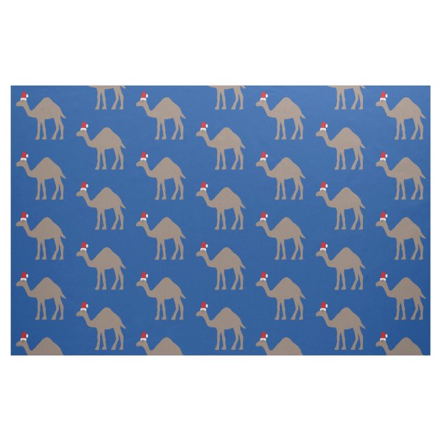 Cute Christmas Camel Patterned Fabric (Fat Quarter)