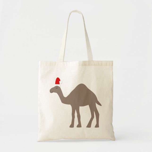 Cute Christmas Camel Tote Bag (Front)