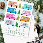 Cute Christmas Camper Vintage Motorhomes RV Xmas Postcard<br><div class="desc">Hope you like this holiday design. Add your own text to the front or back. Check my shop for more matching items like stickers,  mugs,  towels,  wrapping paper as well as other holiday patterns. Thanks for shopping with me! if you'd like something custom let me know!</div>