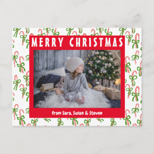 Cute Christmas Candy Canes Xmas Holiday CUSTOM Postcard