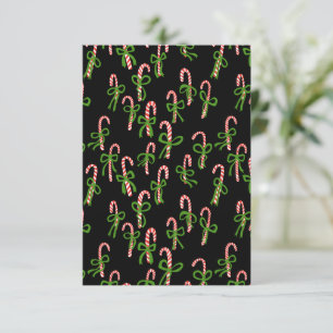 Cute Christmas Candy Canes Xmas Holiday Flat Card