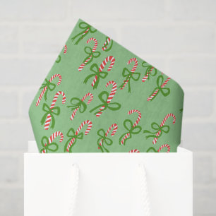 Cute Christmas Candy Canes Xmas Holiday Gift Tissue Paper