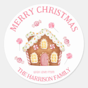 Cute Christmas Candy House Holidays Sticker