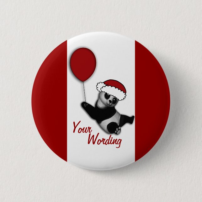 Cute Christmas cartoon bear badges (Front)