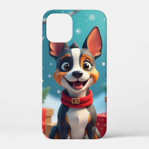 🎄🐶 Cute Christmas Cartoon Puppy Cosy Festive iPhone 12 Mini Case