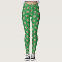 Cute Christmas Cartoon Reindeer Pattern Green
