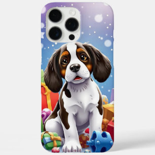 🎄🐶 Cute Christmas Cartoon-Style Puppy Joy ✨ iPhone 16 Pro Max Case