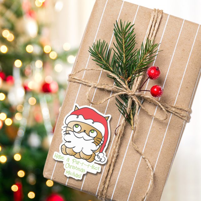 Cute Christmas Cat Cartoon Funny Saying (Creator Uploaded)