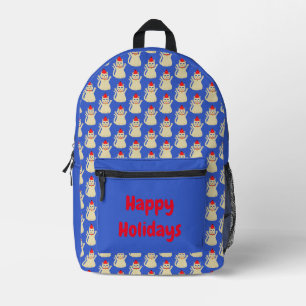 Cute Christmas Cat Custom Printed Backpack