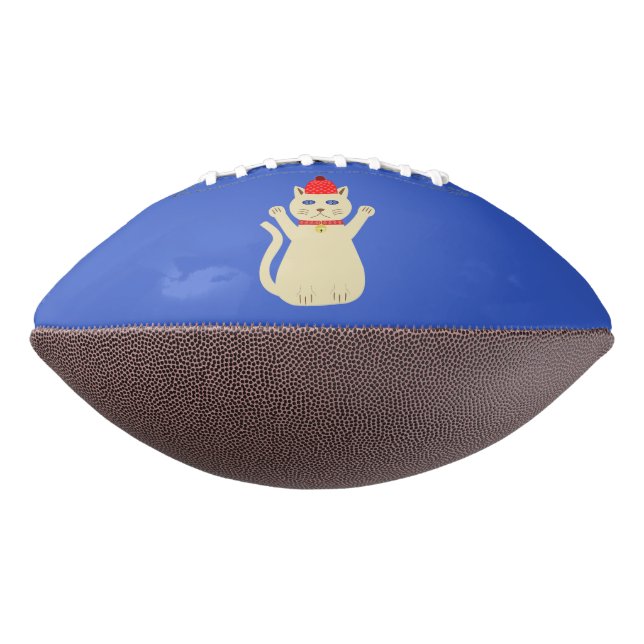 Cute Christmas Cat Football (Rotated 270)