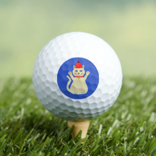 Cute Christmas Cat Golf Balls
