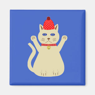 Cute Christmas Cat Magnet