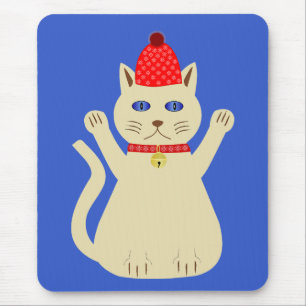 Cute Christmas Cat Mouse Pad