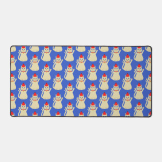 Cute Christmas Cat Patterned Desk Mat