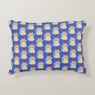 Cute Christmas Cat Patterned Double Side Decorative Cushion