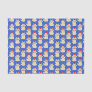 Cute Christmas Cat Patterned Tissue Paper