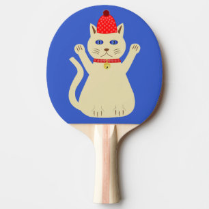 Cute Christmas Cat Ping Pong Paddle