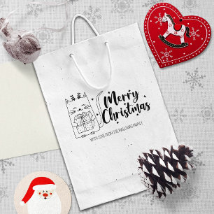 Cute Christmas Cat  Rubber Stamp