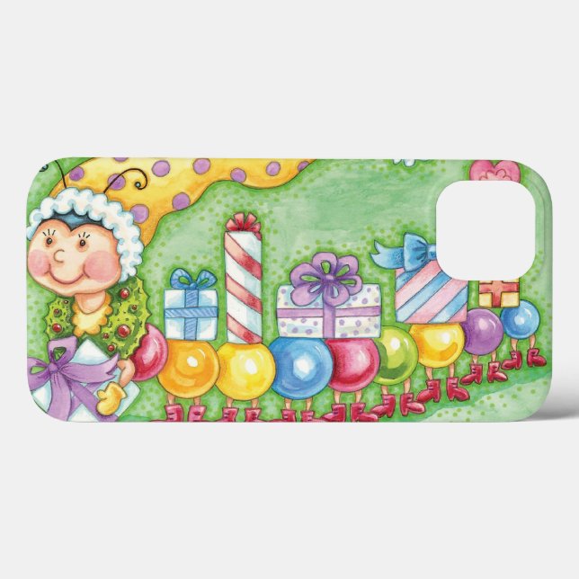 Cute Christmas Caterpillar Train with Presents Case-Mate iPhone Case (Back (Horizontal))
