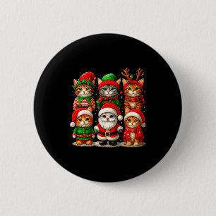 Cute Christmas Cats  6 Cm Round Badge