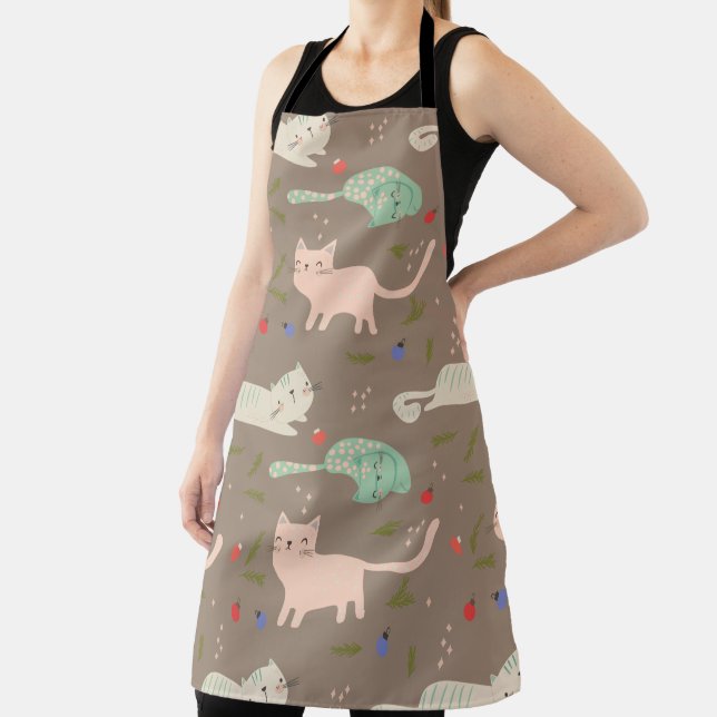 Cute Christmas Cats Apron (Insitu)