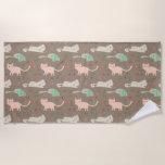 Cute Christmas Cats Beach Towel<br><div class="desc">Cute Christmas Cats.</div>