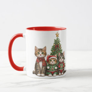 Cute Christmas Cats Mug