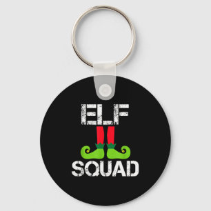 Cute Christmas Cheer Elf Squad Santa's Helper Key Ring