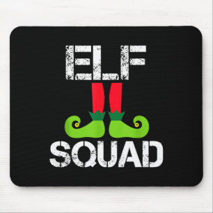 Cute Christmas Cheer Elf Squad Santa's Helper  Mouse Pad