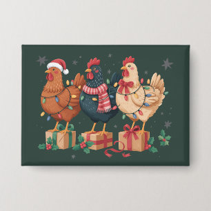 Cute Christmas Chickens Funny Holiday Farm