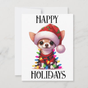 Cute Christmas Chihuahua Holiday Card