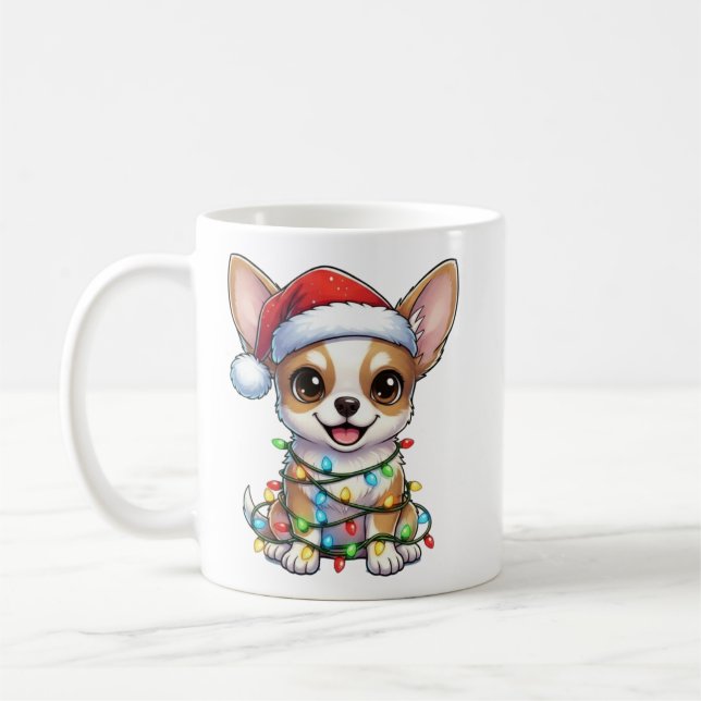 Cute Christmas Chihuahua Mug (Left)