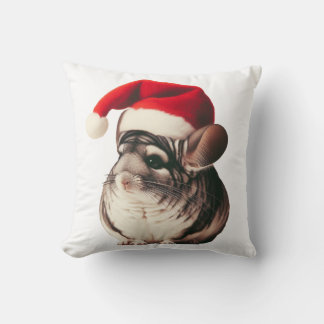 Cute christmas chinchilla cushion