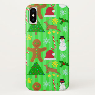 Cute Christmas Collage Holiday Pattern Case-Mate iPhone Case