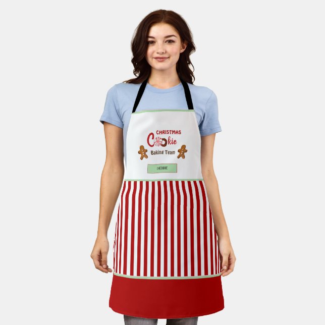 Cute Christmas cookie baking team Apron (Worn)