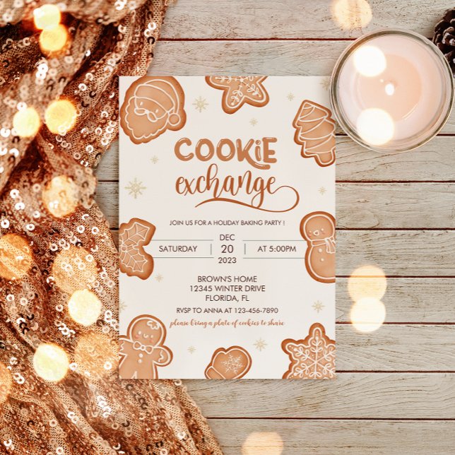 Cute Christmas Cookie Exchange Invitation (Creator Uploaded)