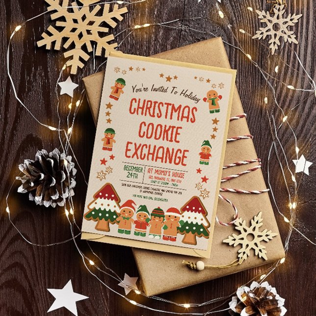 Cute Christmas Cookie Exchange Invitation (Creator Uploaded)