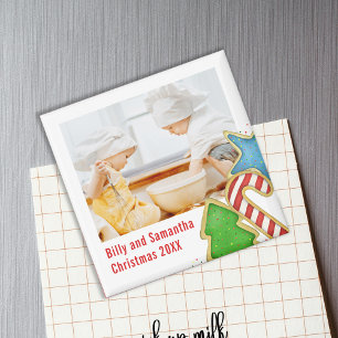 Cute Christmas Cookie Holiday Photo Custom Magnet