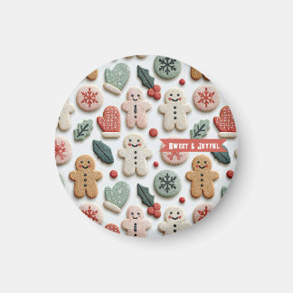 Cute Christmas Cookie Pattern Magnet