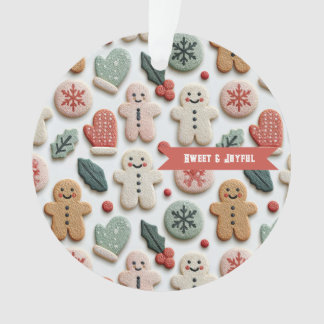 Cute Christmas Cookie Pattern Ornament