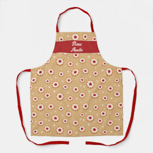 Cute Christmas Cookies Retro Holiday Baking Name Apron