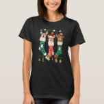 Cute Christmas Corgi In Sock Xmas Reindeer Santa E T-Shirt<br><div class="desc">Cute Christmas Corgi In Sock Xmas Reindeer Santa Elf Dog</div>